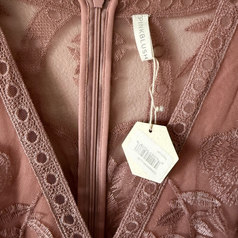 Pinkblush Mauve Lace Maternity Maxi Dress - Picture 5 of 10